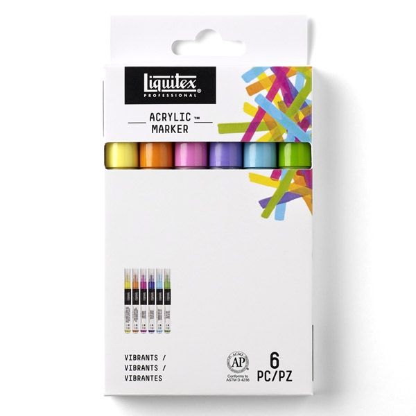Liquitex Paint Marker Wide Set of 6 Vibrant Colors Jerry's Artarama