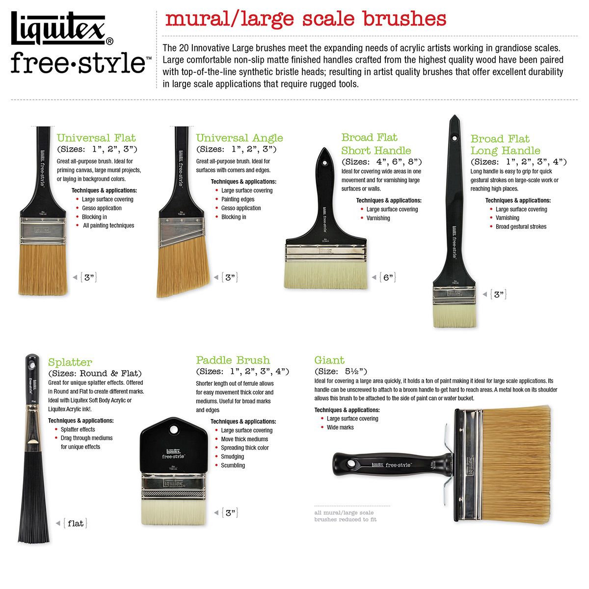 An innovative range of professional brushes for traditional and modern artistic expression!