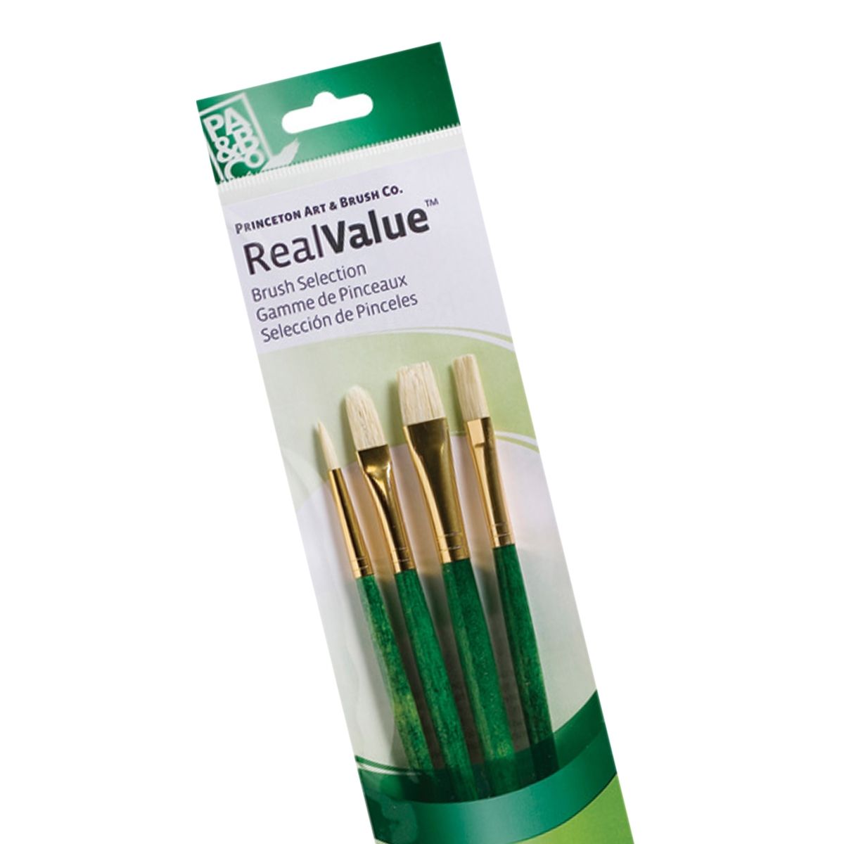 Princeton Artist Brush Set Mit 4 Naturborsten-Pinseln – Für Öl- & Acrylfarben, Lange Griffe