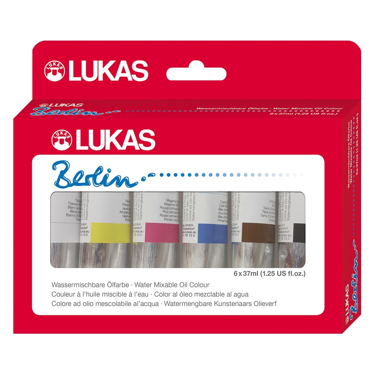 LUKAS Berlin Water-Mixable Oil Colors Starter Set of 6 - 37ml