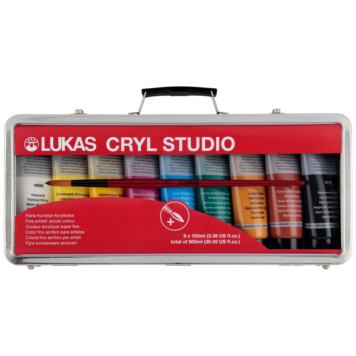 CRYL Studio Acrylics Suitcase Set of 9 - 100ml
