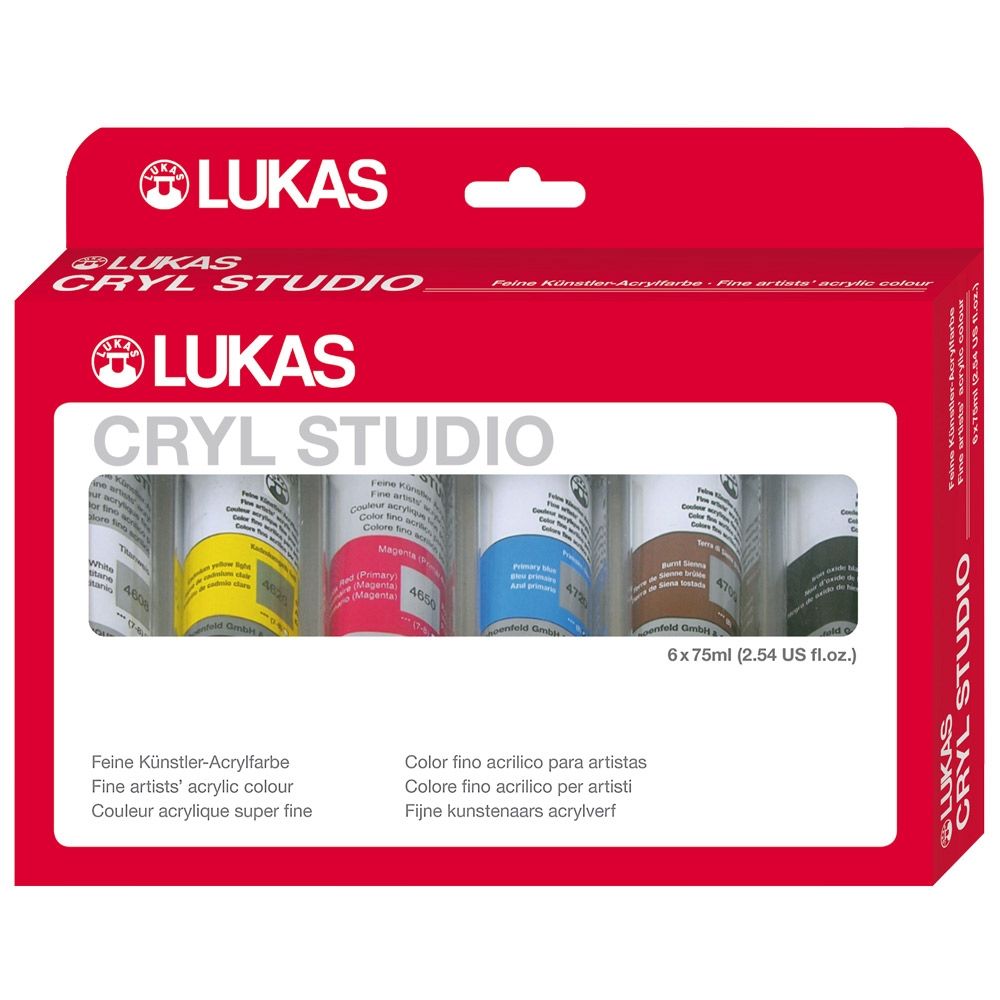 LUKAS CRYL Studio Acrylic - Metallic Silver, 125ml Tube