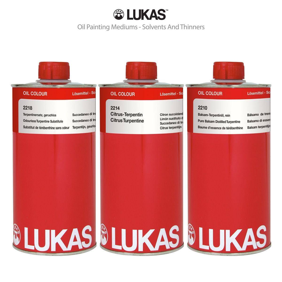 LUKAS Oil Painting Mediums Solvents and Thinners Jerry's Artarama