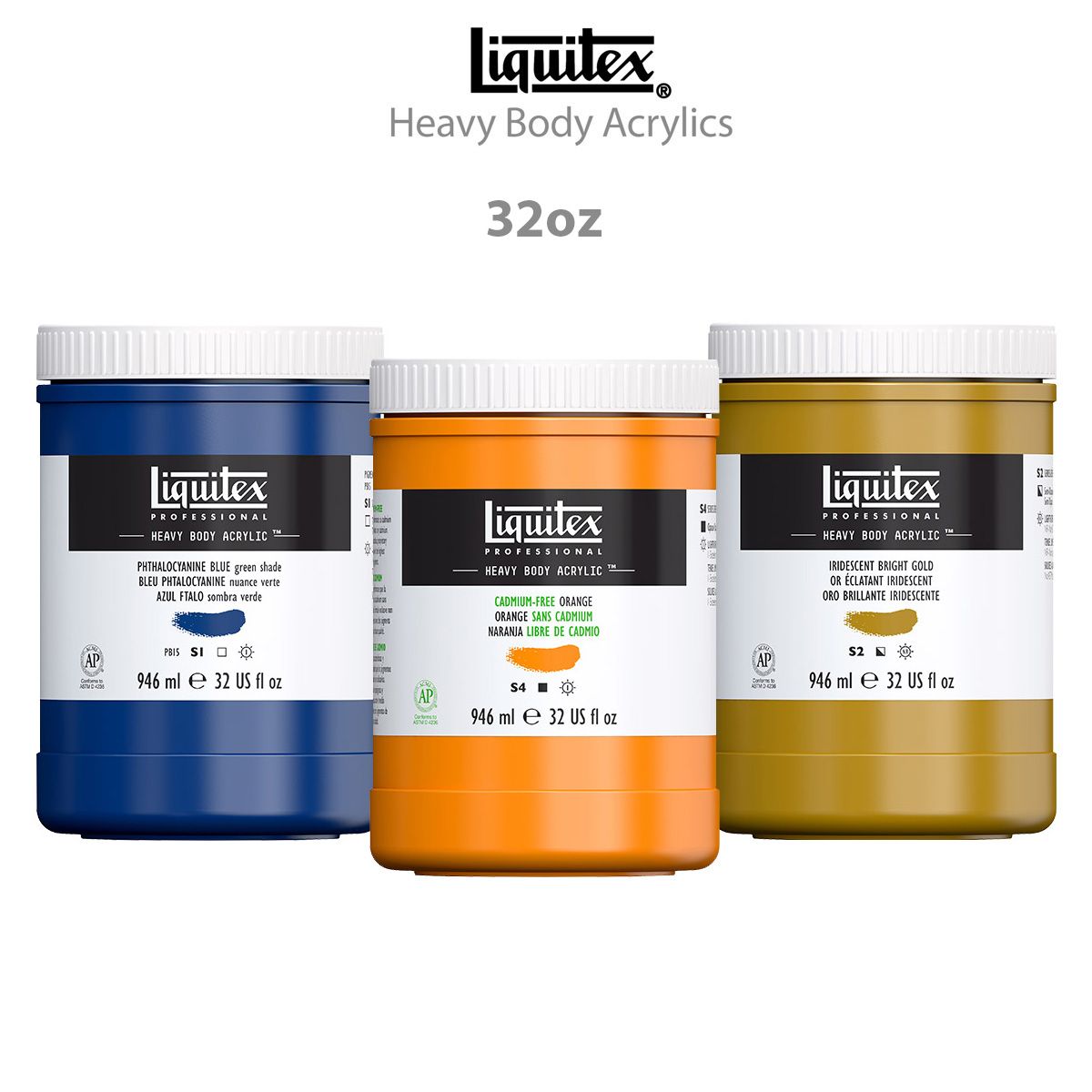 Liquitex Heavy Body Acrylic 32oz Jars