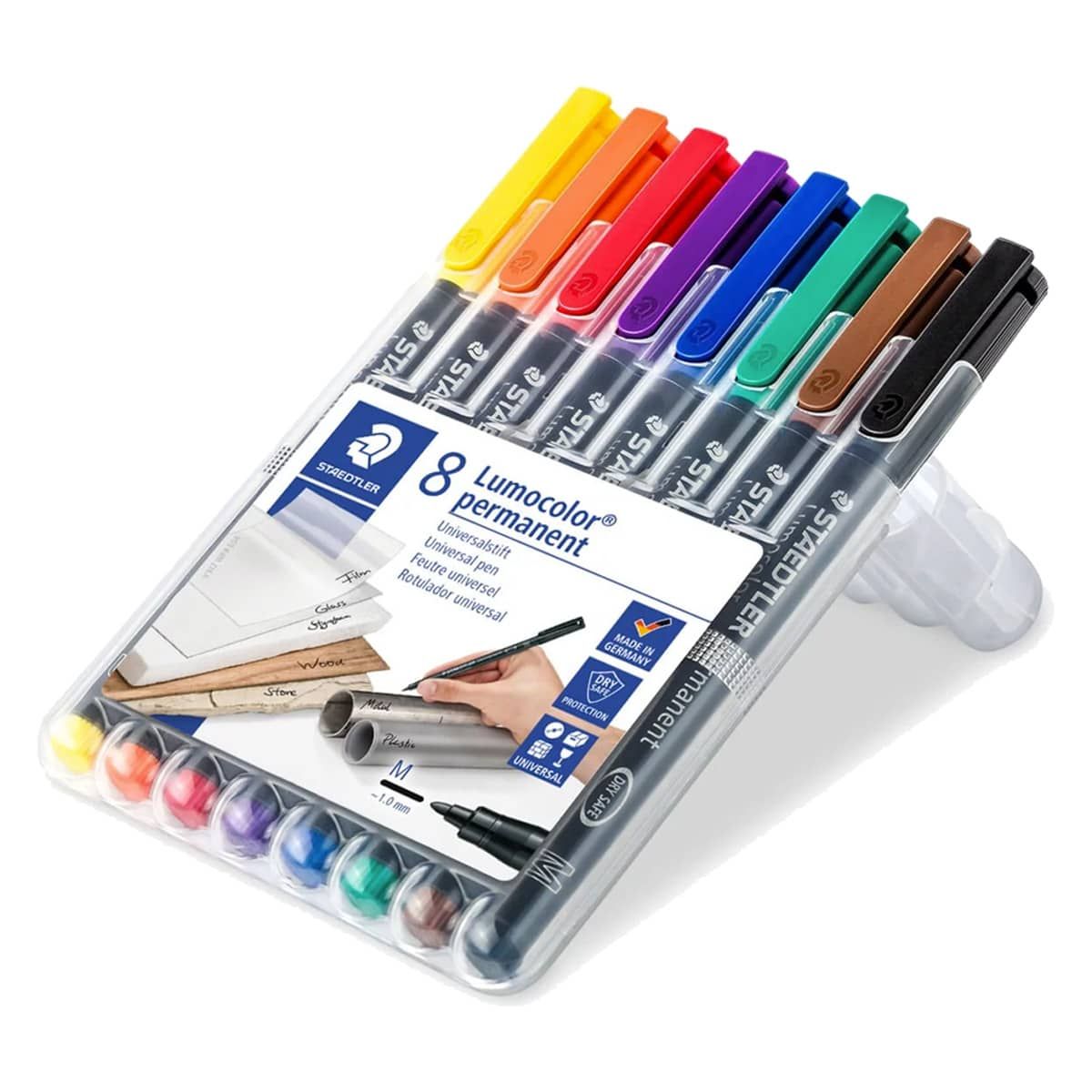 STAEDTLER Lumocolor Permanent Marker Pens Medium M317 Assorted, 1.0
