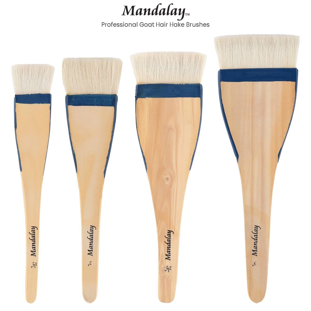 Creative Mark Mandalay Professional Goat Hair Brush, Hake Size 2-1