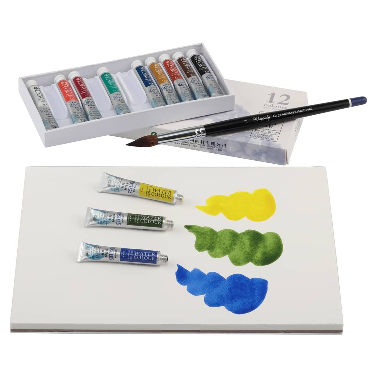 Marie's Master Quality Watercolor Set of 24, 9ml Tubes