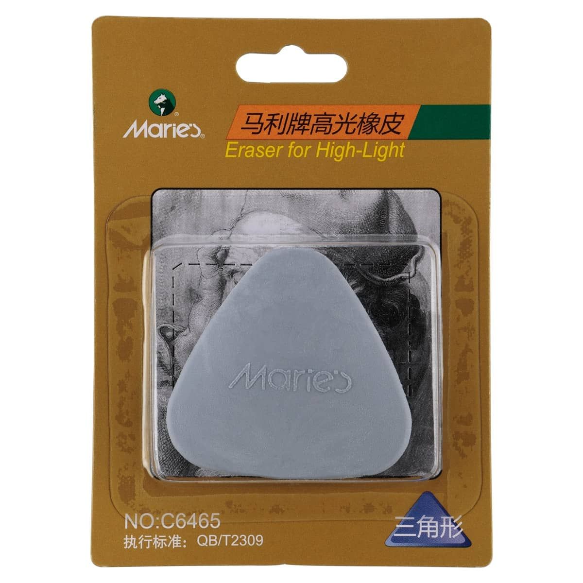 Marie's Erasers - Durable Non-Smearing Artist Erasers for Erasing,  Smudging, Creating Highlights & Details, Urban Sketching, & More! - Grey  Triangle 