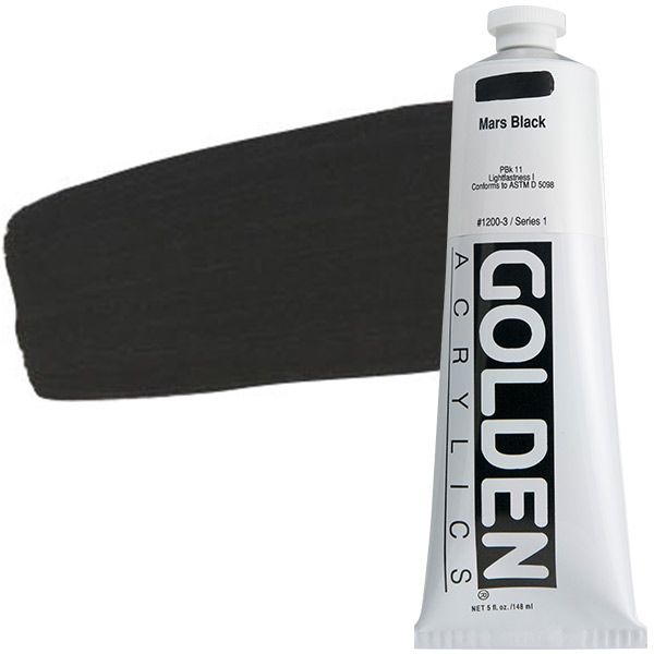 GOLDEN Heavy Body Acrylic 5 oz Tube - Mars Black