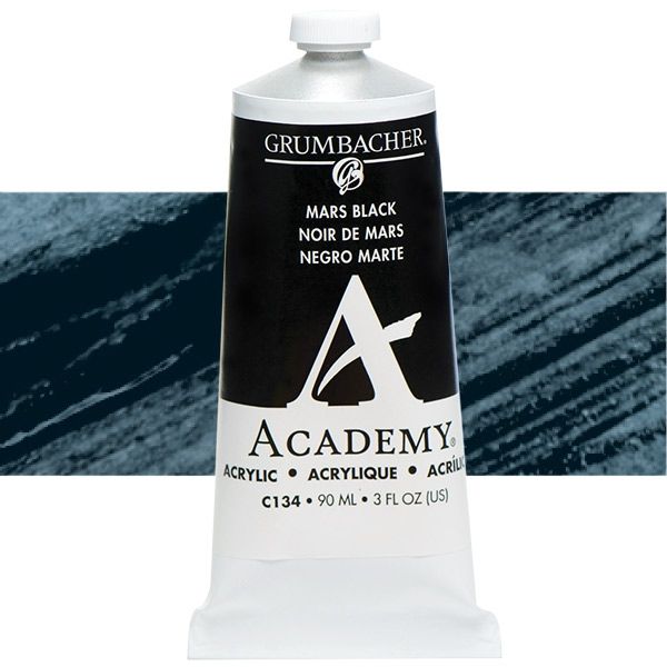 Grumbacher Academy Acrylic Paint 90ml Mars Black