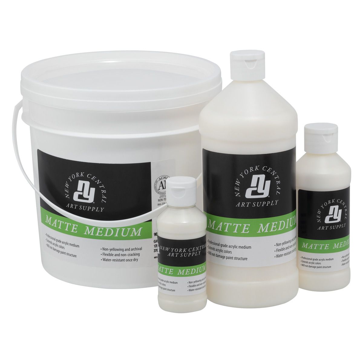 Acrylic Mediums, Matte Finish Sizes