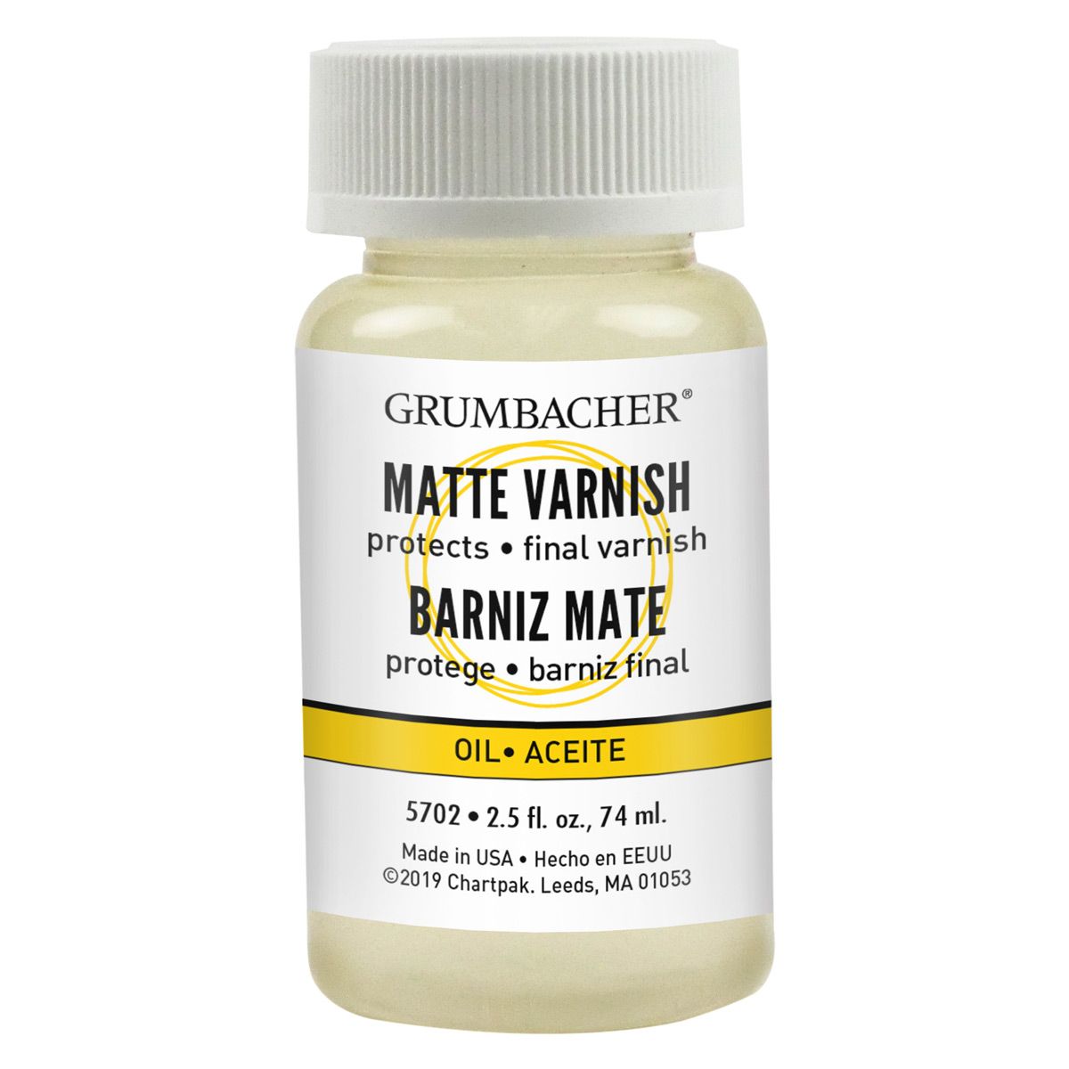 Grumbacher Pre-Tested Matte Varnish, 2.5 oz Bottle