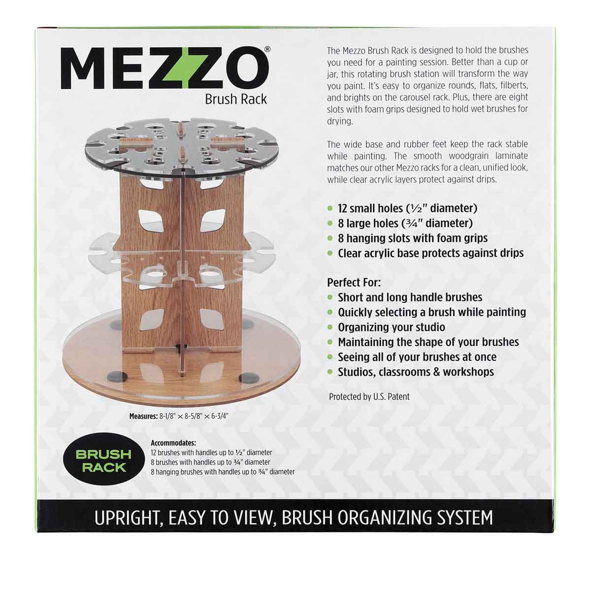 Mezzo Artist Brush and Paint Tube Organizer Corner Rack | Wood Grain  Laminate | Multi-Layer Storage Display Stand | Corner Rack