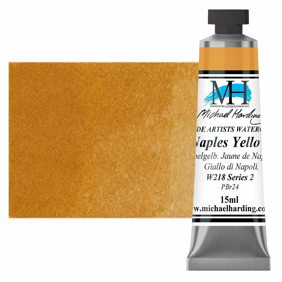 Michael Harding Watercolor Naples Yellow, 15ml Tube Jerry's Artarama