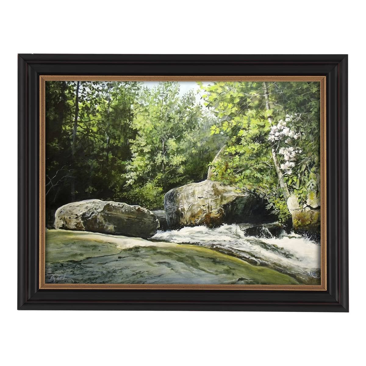 Millbrook Collection - Naples 1.5" Black/ Gold Frame 22X28 w/ Acrylic