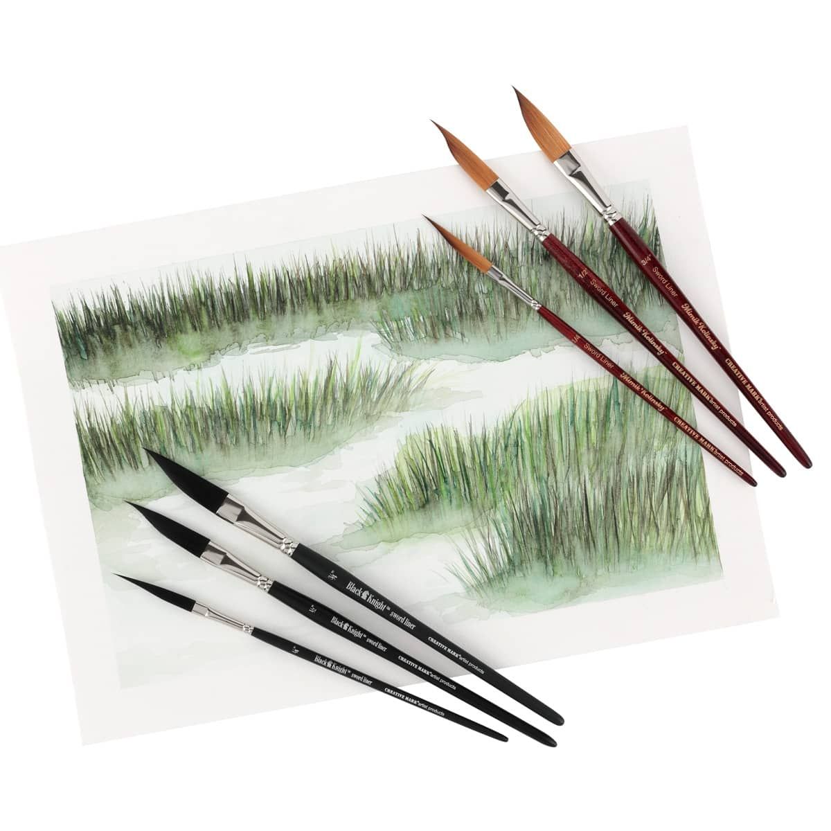 Creative Mark Mimik Kolinsky Sword Liners Brush Set of 6