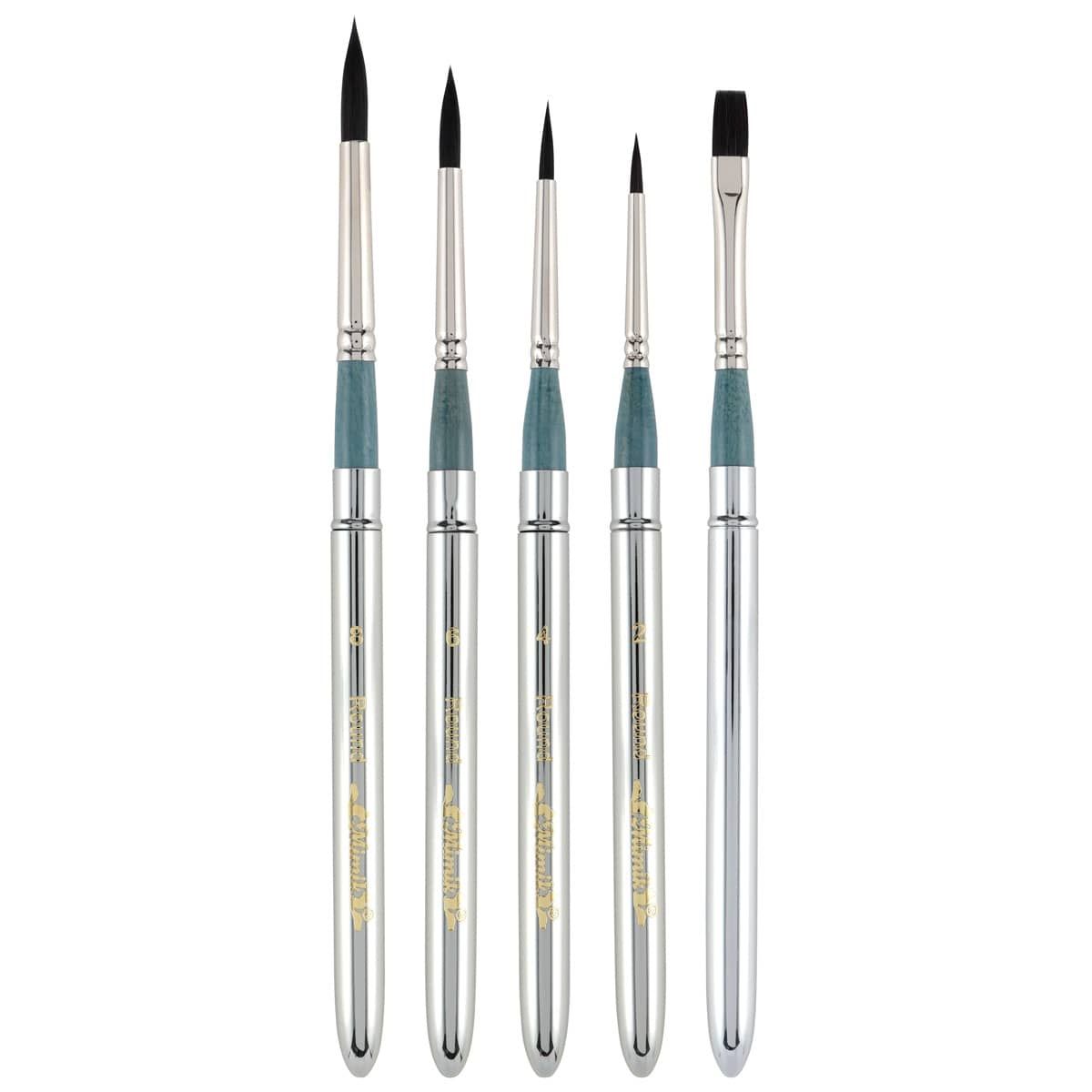 Mimik Synthetic Squirrel Short Handle Complete Watercolor Brush Set of 12