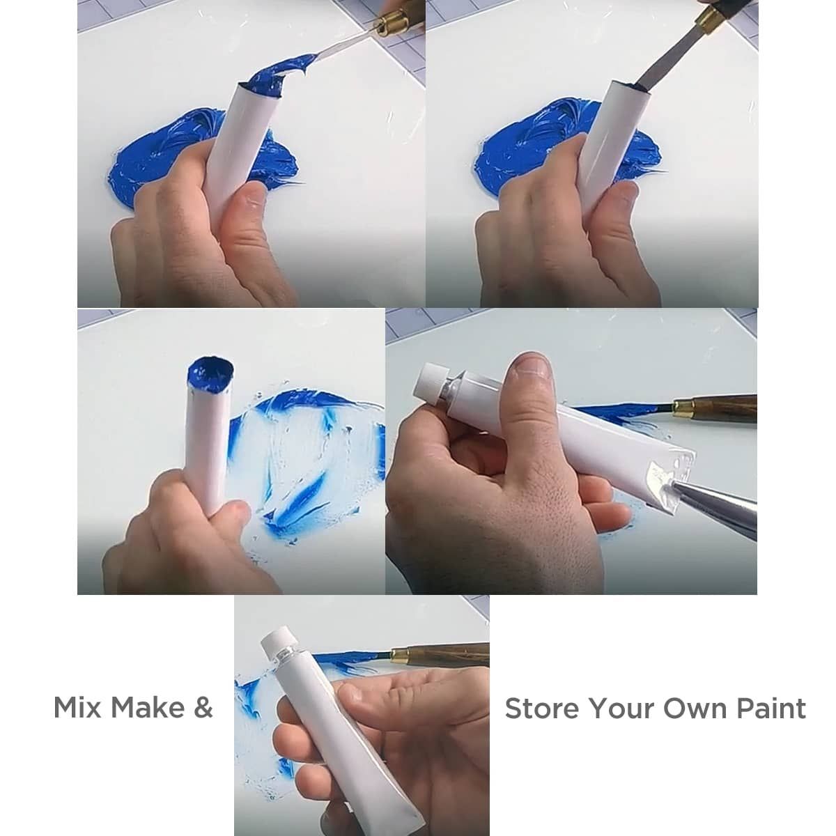 Mix, Make & Store Your Own Paint in Empty Paint Tubes