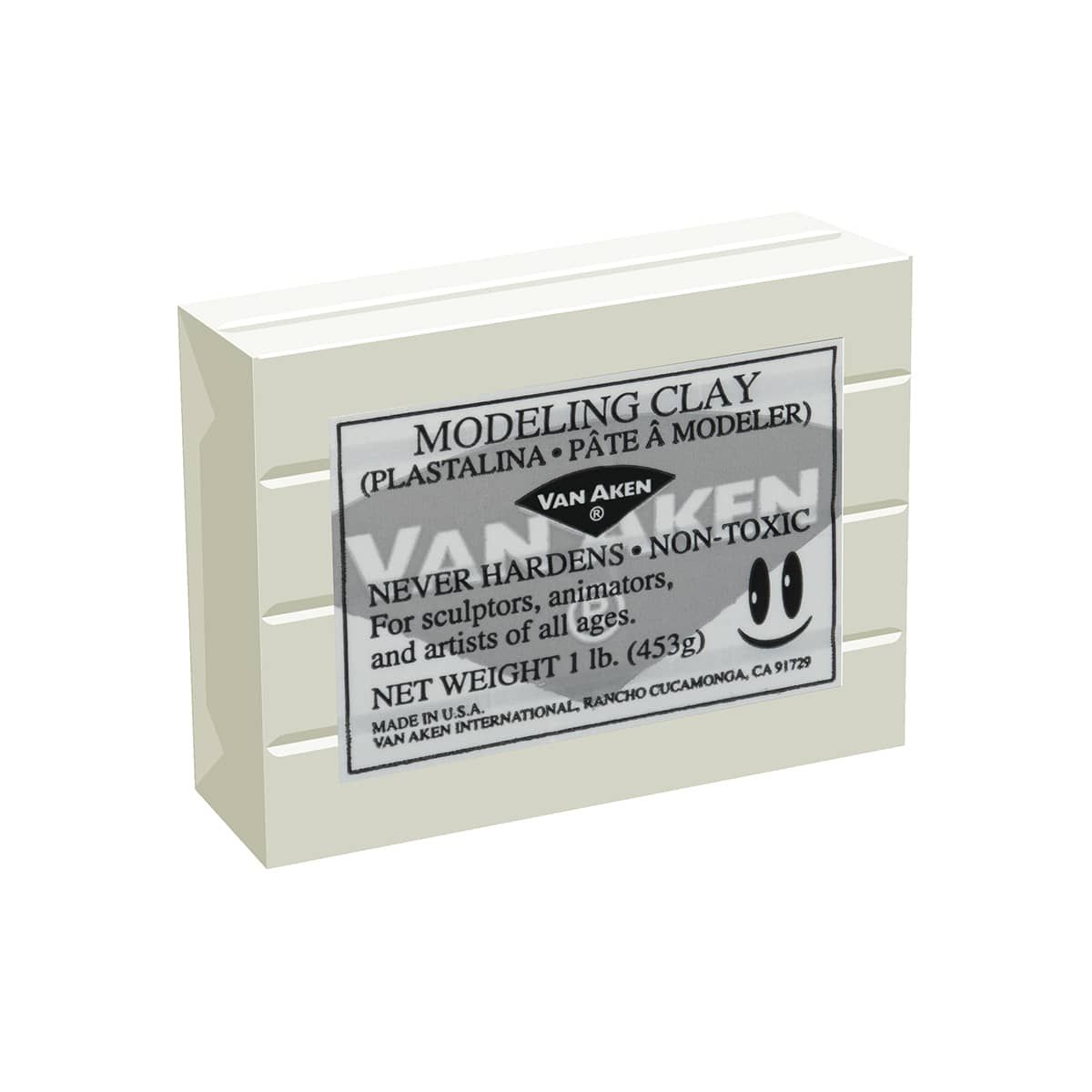 Plastalina Modeling Clay 1 lb. Bar Ivory Jerry's Artarama