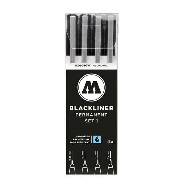 Molotow Blackliner Pen Set of 4 (Set 1)