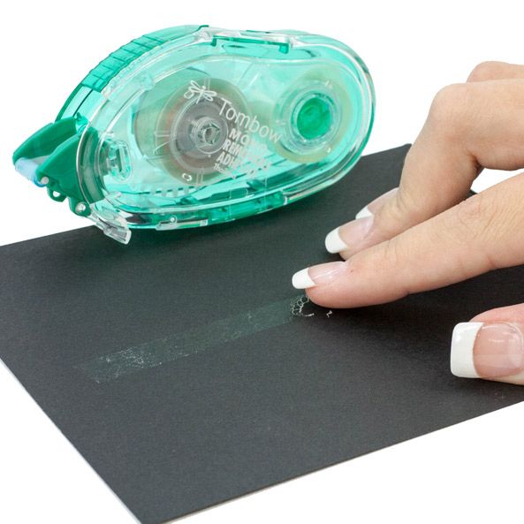 Tombow Mono Removable Adhesive Roller in use