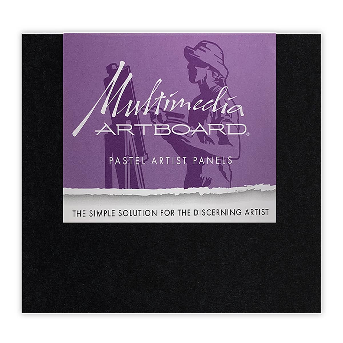 Multimedia Artboard Pastel Panels 12" x 12", Black, Pack of 5 Jerry's