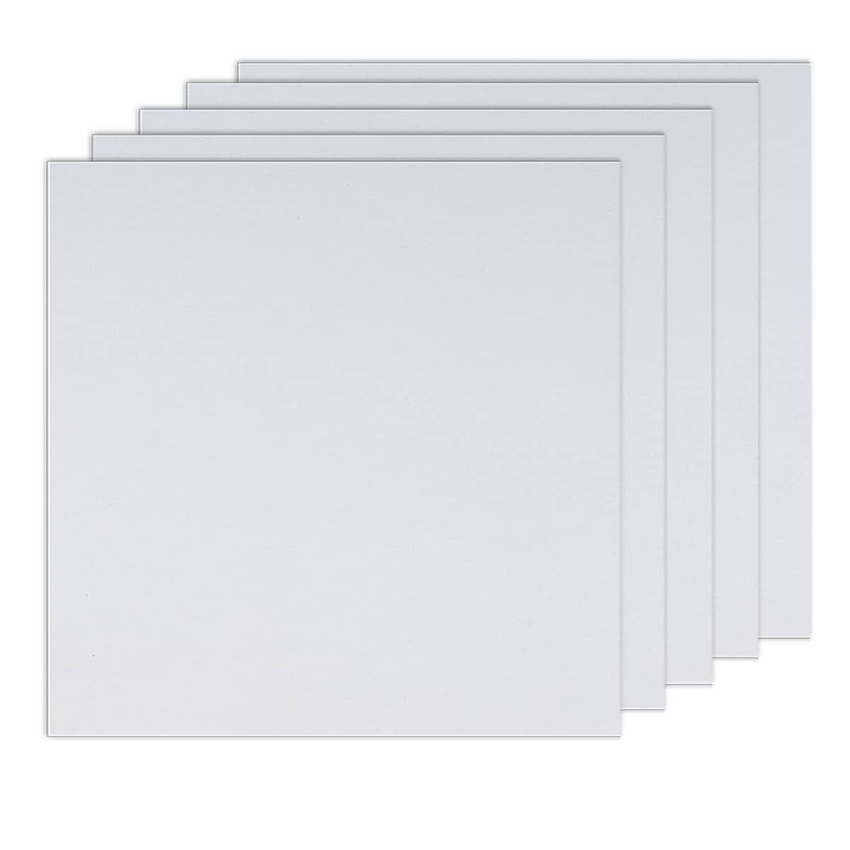 Multimedia Artboard Pastel Panels 12" x 12", White, Pack of 5 Jerry's