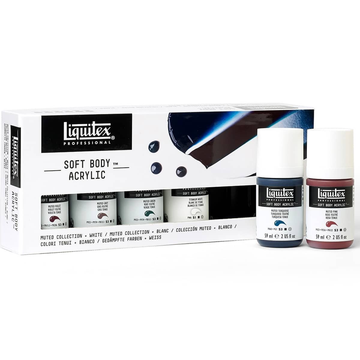 Liquitex Soft Body Acrylic Muted Colors Set of 6