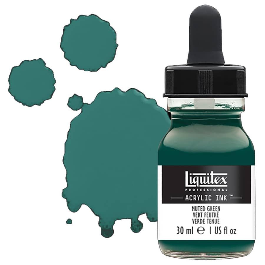 Liquitex Professional Acrylic Ink 30ml Jar Muted Green Jerry's Artarama