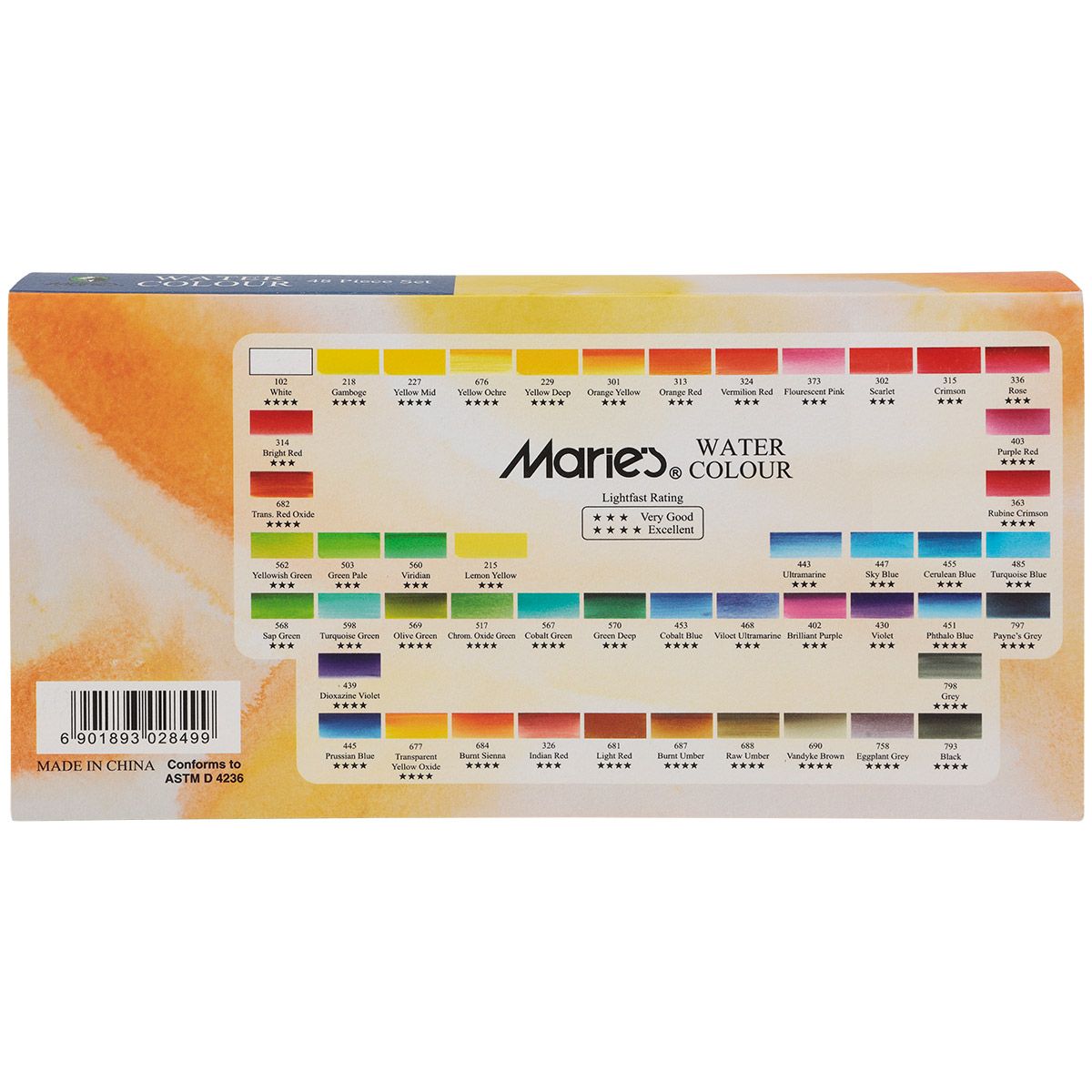 Highly pigmented lightfast and permanent watercolors