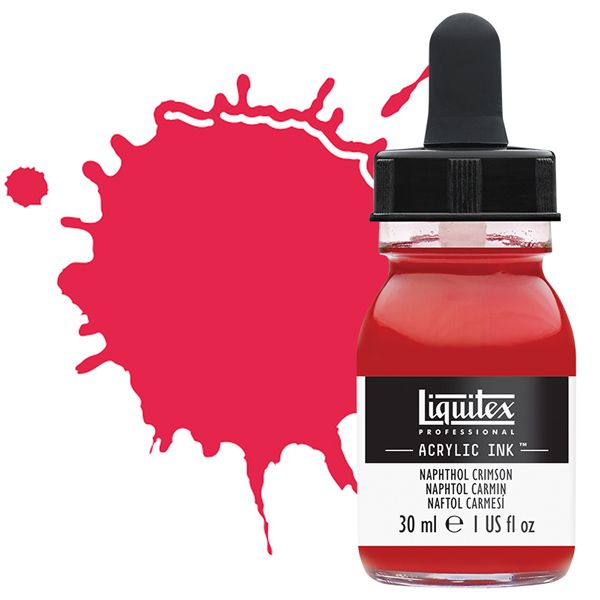 Liquitex Professional Acrylic Ink 30ml Bottle Naphthol Crimson Jerry's Artarama