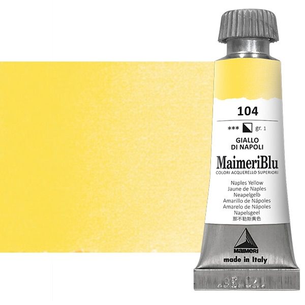 MaimeriBlu Watercolor Naples Yellow, 12ml Jerry's Artarama