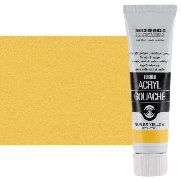 Turner Artist Acryl Gouache Naples Yellow, 40ml Jerry's Artarama