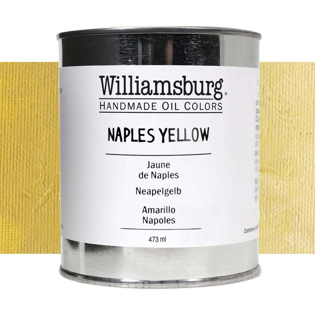 Williamsburg Handmade Oil Paint Naples Yellow, 473ml Can Jerry's
