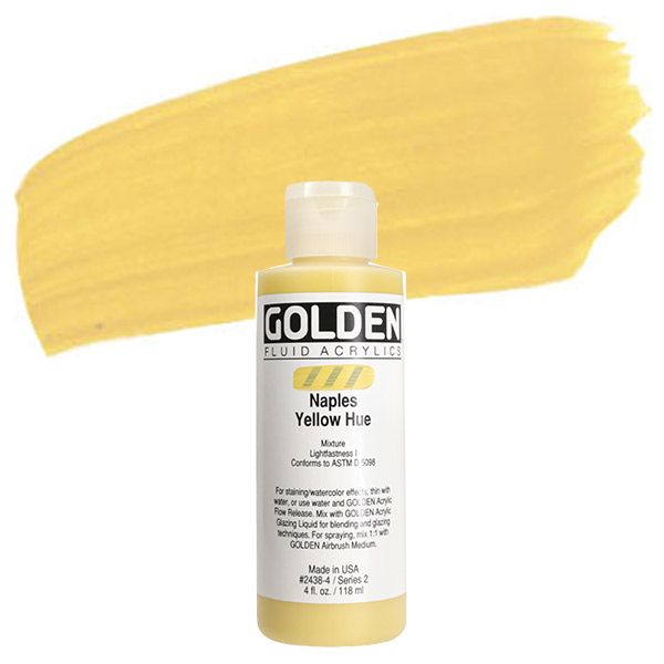 GOLDEN Fluid Acrylics Naples Yellow Hue 4 oz Jerry's Artarama