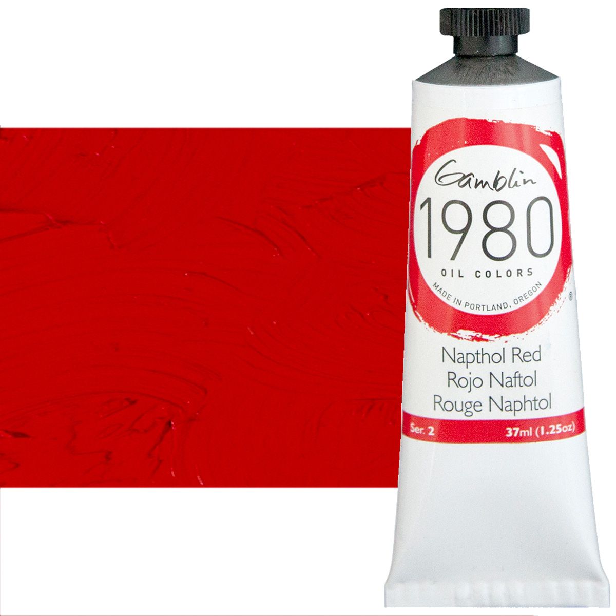 Gamblin 1980 Oil Colors Napthol Red, 37ml Tube Jerry's Artarama