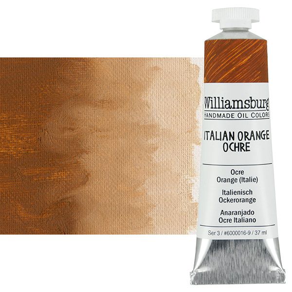 Williamsburg Handmade Oil Paint Italian Orange Ochre, 37ml Tube
