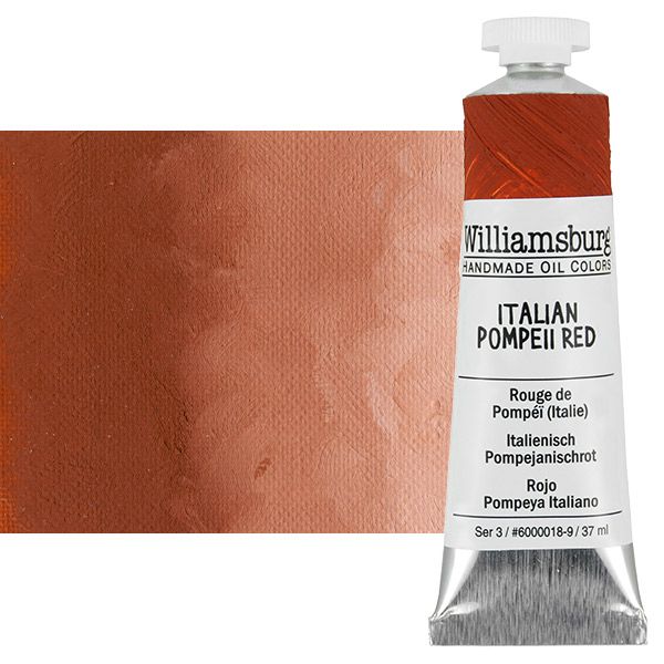 Williamsburg Handmade Oil Paint Italian Pompeii Red, 37ml Tube