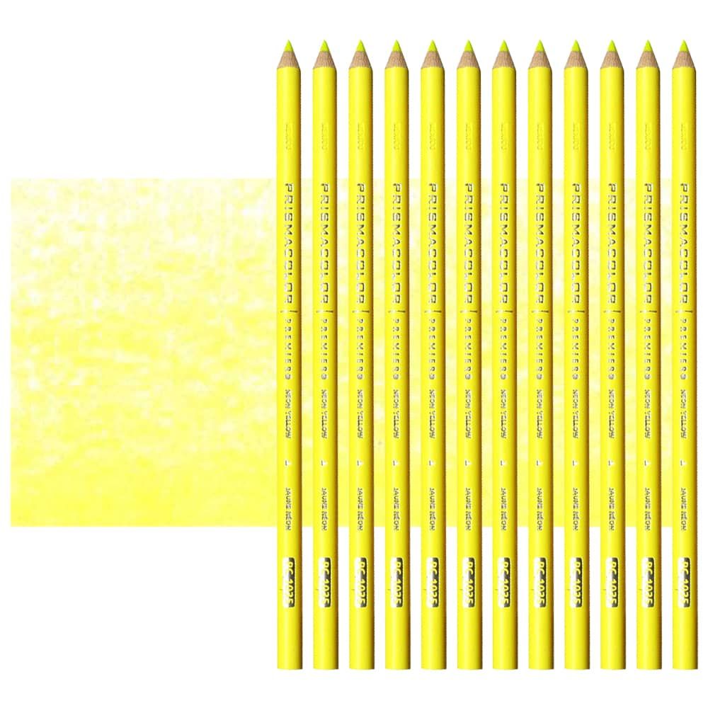 Prismacolor Premier Colored Pencil PC1035 Neon Yellow (Set of 12