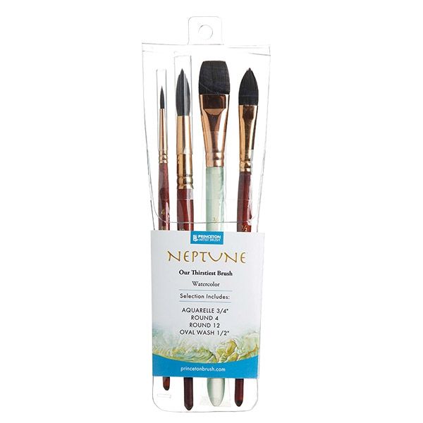 Princeton Neptune Series 4750 4pc Professional ShortHandle Brush Set
