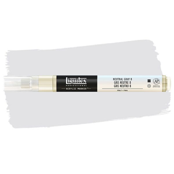 Liquitex Professional Paint Marker Fine (2mm) - Neutral Gray 8