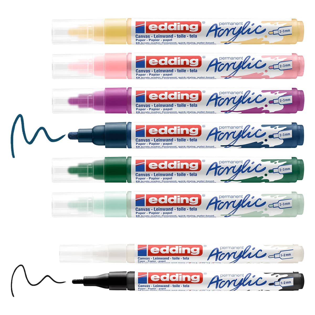 Edding Acrylic Marker Starter Set of 8, Nordic Colors Jerry's Artarama