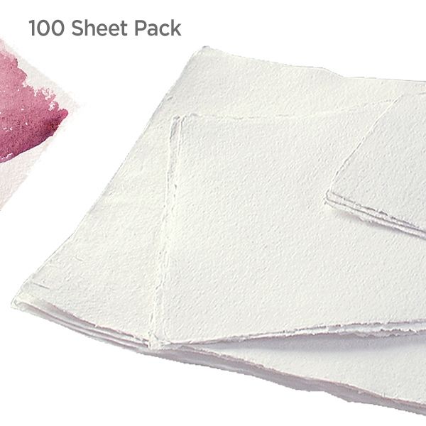 Nujabi 100pack Handmade Watercolor Paper 200lb Soft Cold Press 12x16in