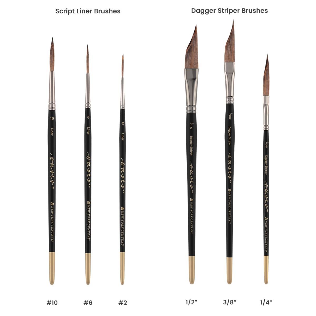 New York Central Oasis Synthetic Premium Brushes - Elite