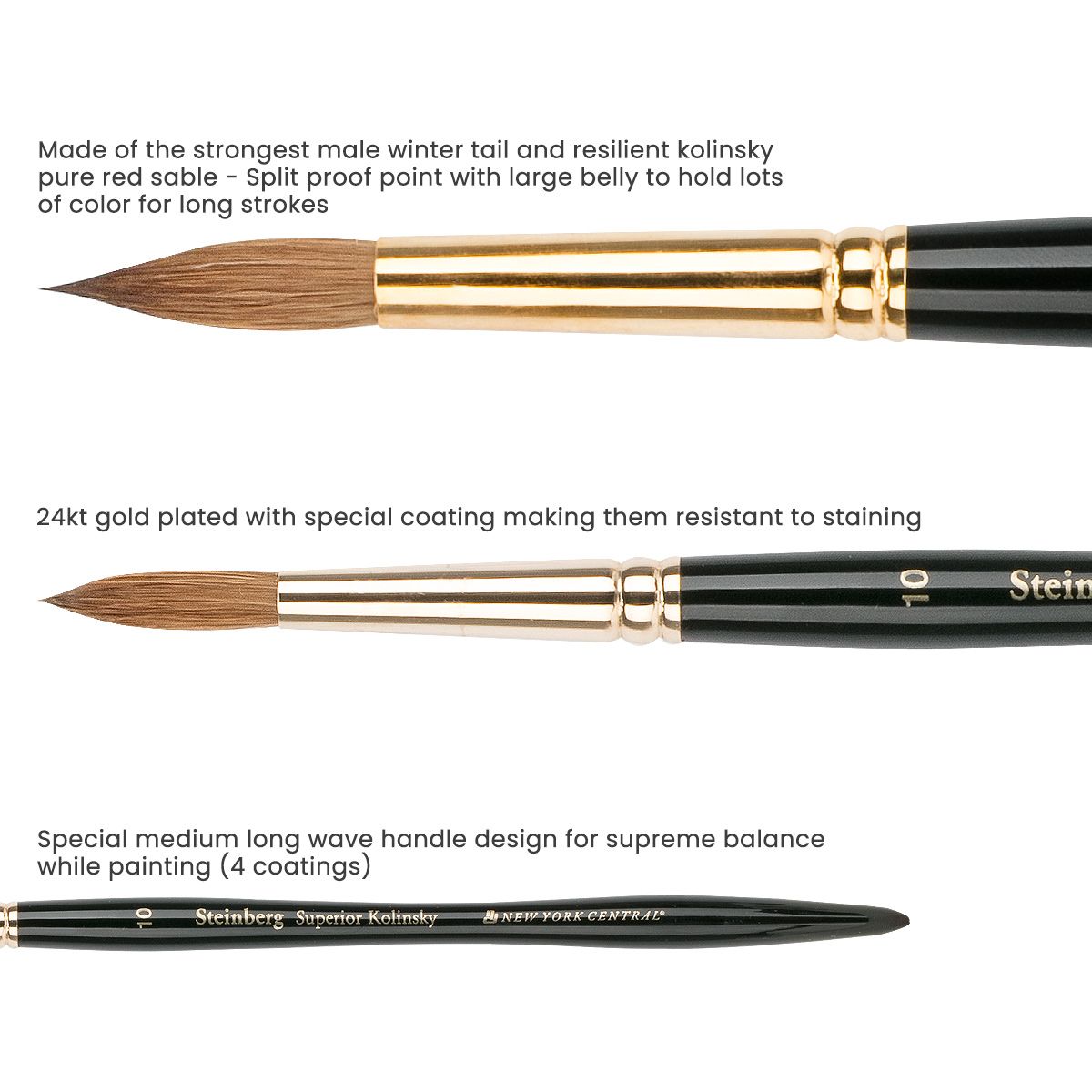 Made exclusively by the very best master brush makers in German
