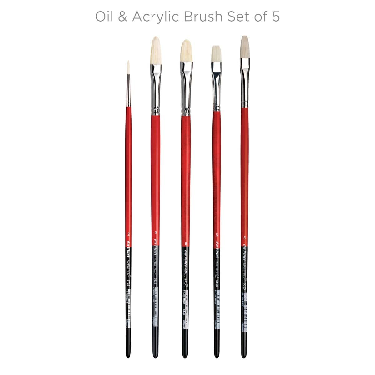 Oil & Acrylic Brush Set of 5
