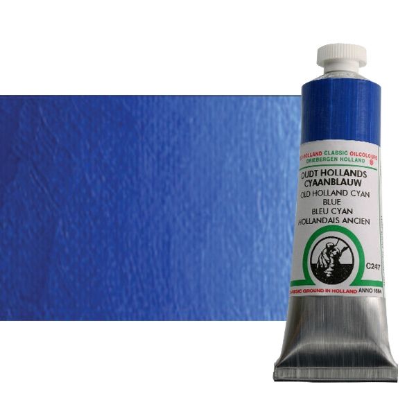 Old Holland Classic Oil Color 40 ml Tube - Old Holland Cyan Blue