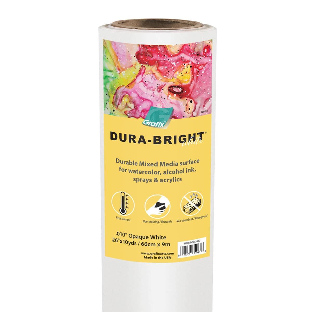 Grafix Dura-Bright Roll Opaque White 26"x10 Yards