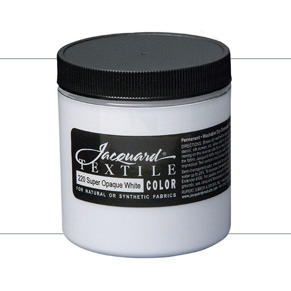Jacquard Permanent Textile Color 8 oz. Jar Opaque White Jerry's