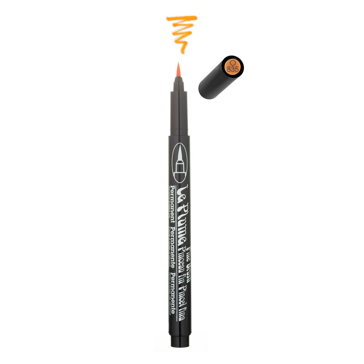 Marvy Uchida Le Plume 3100 Alcohol-Based Fine Brush Tip Marker Orange Peel O835